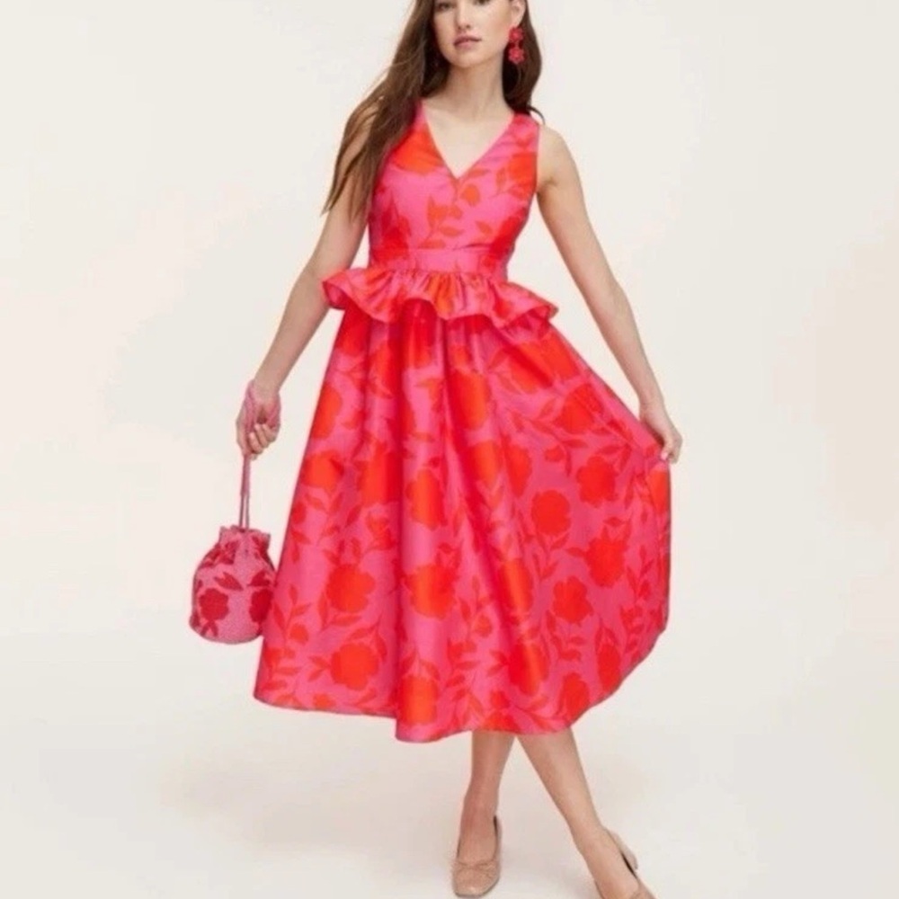 Kate Spade X Target Sz 2 Bold Floral Dress Fit‎ & Flare Tea Length Garden Party